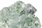 Glass-Clear, Purple & Green Cubic Fluorite Cluster - China #205570-2